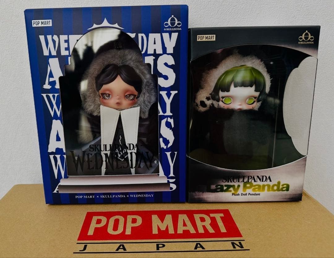 SKULLPANDA Wednesday ネヴァーモア Lazy Panda 2点 POPMART SKULL PANDA Lazy Panda Wednesday スカルパンダ