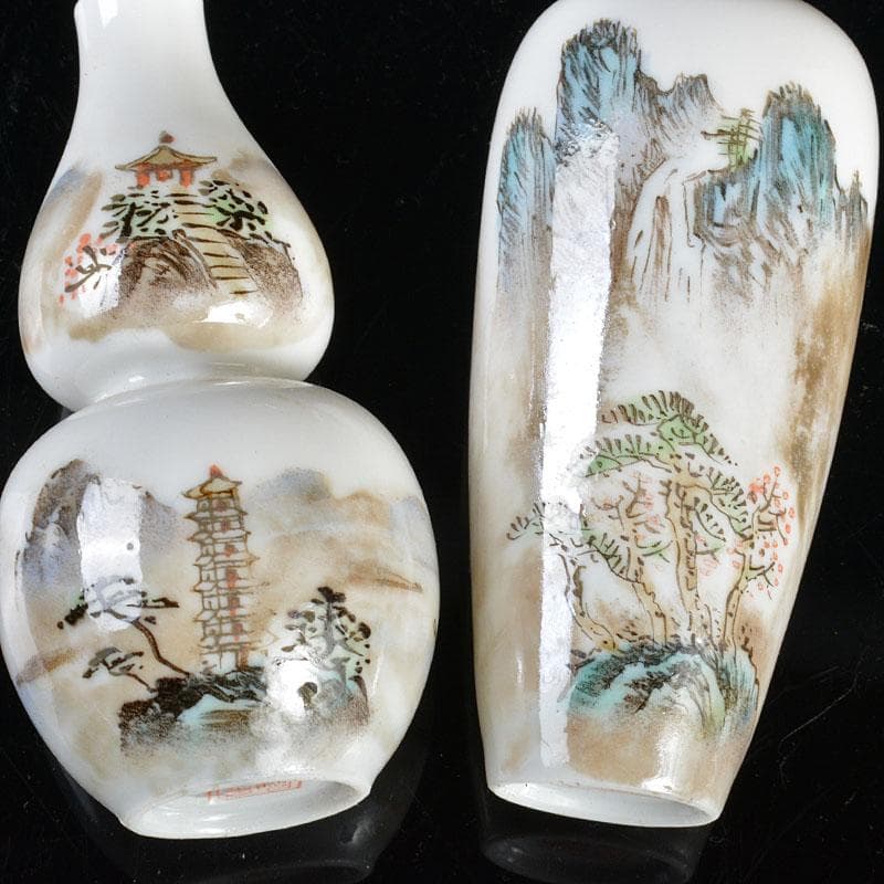 中国 景徳鎮製 薄胎粉彩 山水文 小瓶 5点 V R4336 - メルカリ