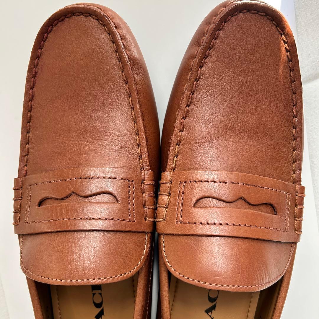 COACH 未使用 ローファー メンズ キャメルブラウン 26.0cm 8D - メルカリ