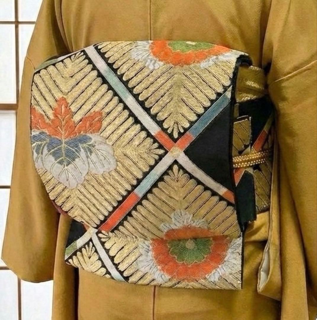 美品 正絹 色留袖 4点フルセット 三つ紋 作家物 袋帯 山吹色 入学式