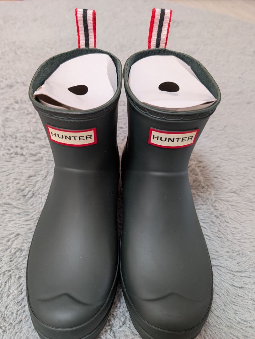 【美品】HUNTER ダークグリーン ショートブーツ 楽天市場】ハンター レインブーツ レディース 長靴 オリジナル