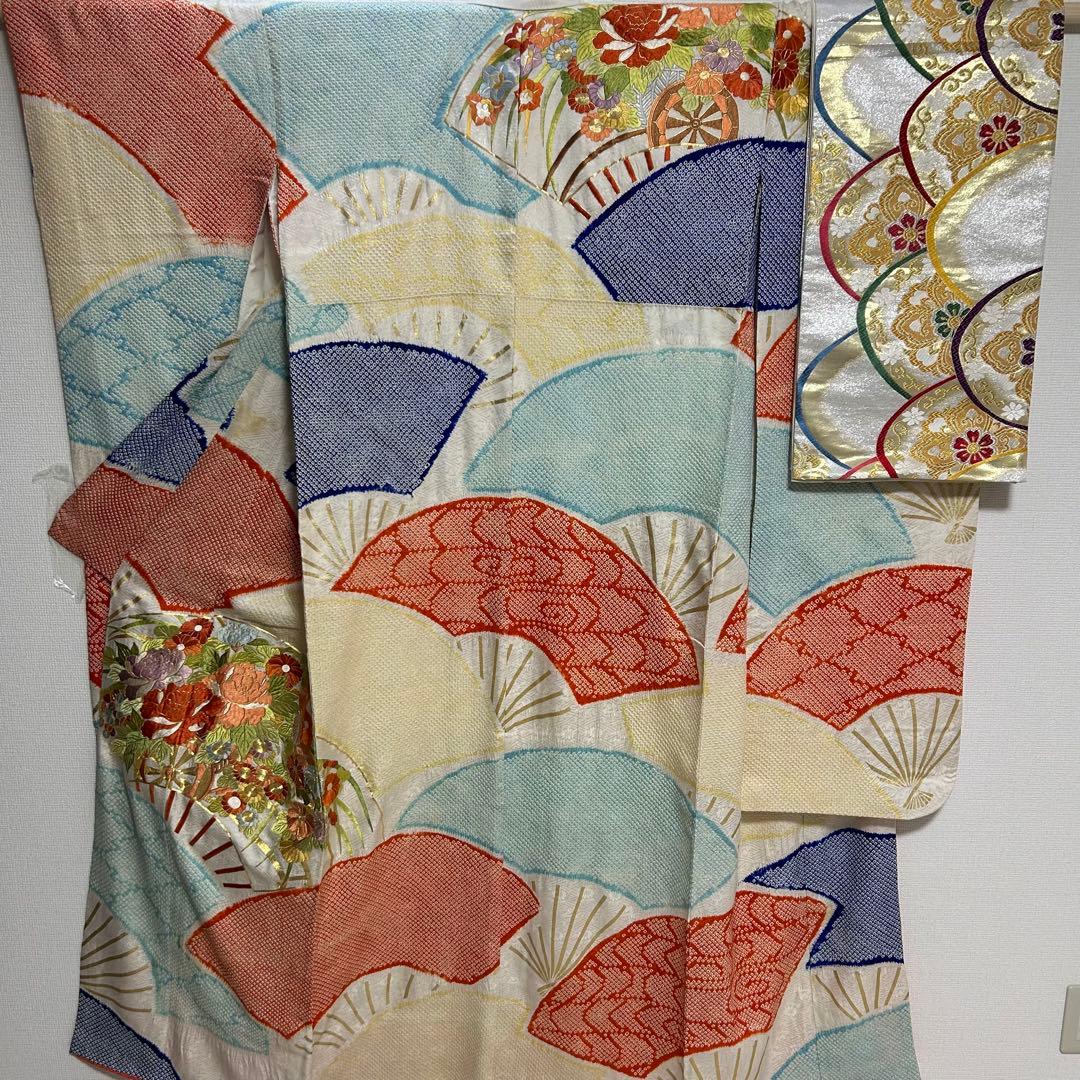 梅乃【172】正絹 振袖 セット 前撮り 成人式 撮影 青 蝶 谷崎潤一郎