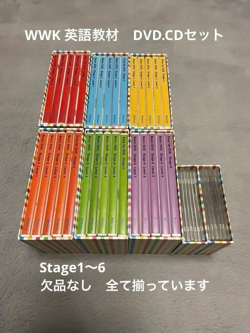 ベネッセ ワールドワイドキッズ　WWK 英語知育教材DVD CDセット ベネッセ ワールドワイドキッズ ステージ3 DVD ・CD・英語絵本セット