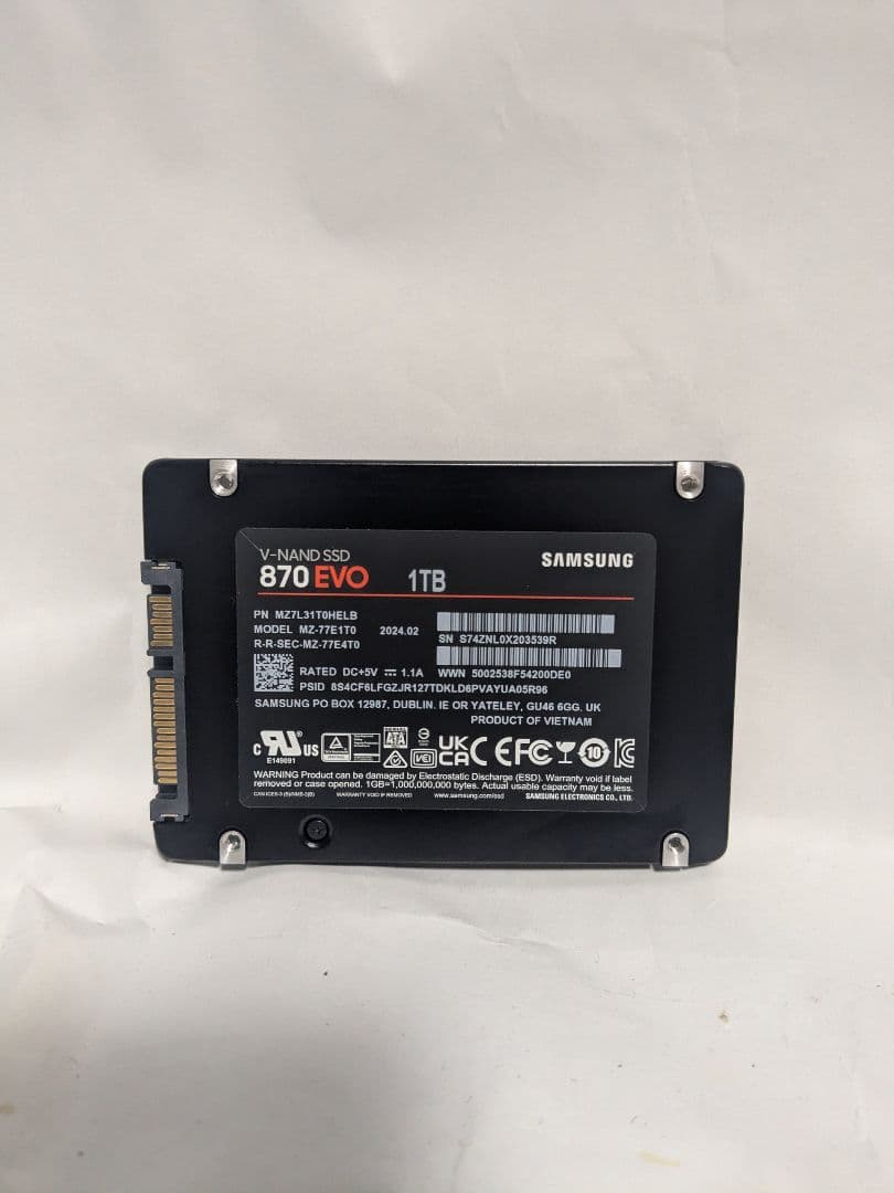 Samsung 870 EVO 1TB 内蔵型SSD - メルカリ