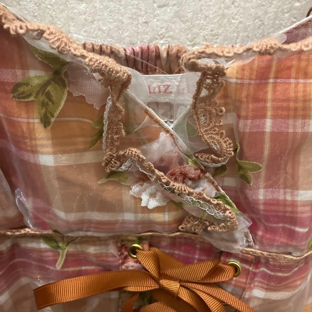 リズリサ LIZ LISA ミニワンピース 花柄 チェック - メルカリ