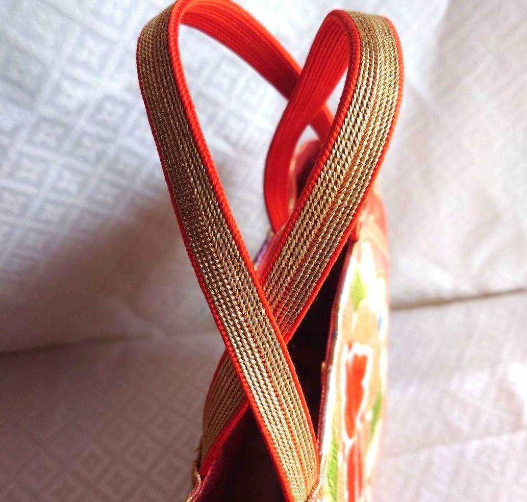 正絹中古袋帯リメイクA4トートバッグ - メルカリ