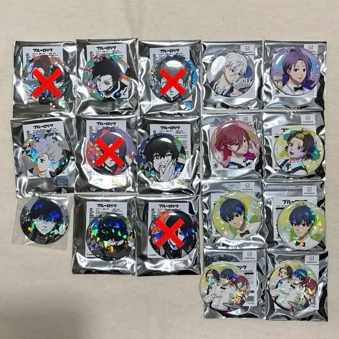 ブルーロック　ホログラム缶バッジ　マズル　原作絵　潔　凪　二子　玲王 Anique Shop JAPAN