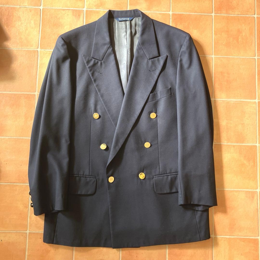 Burberry's ネイビー ダブルブレストジャケット 金ボタン - メルカリ