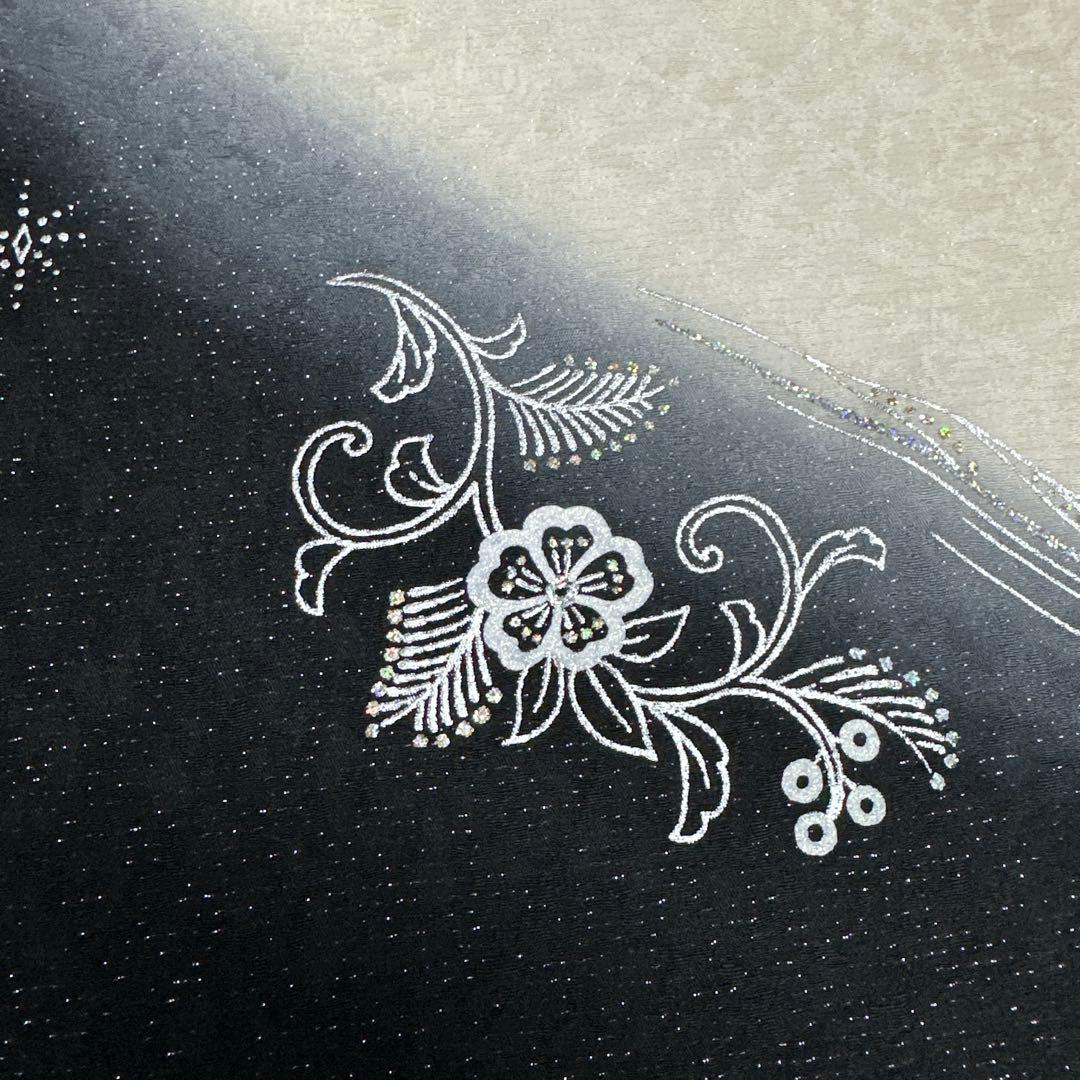 モノトーン キラキララインストーン訪問着 銀通し 白黒 - メルカリ