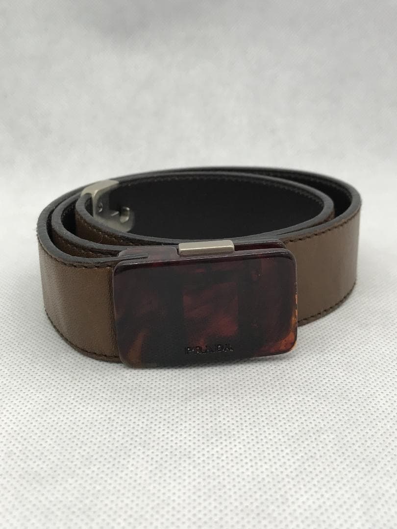 PRADA プラダ ベルト レザー べっ甲 4004 - メルカリ
