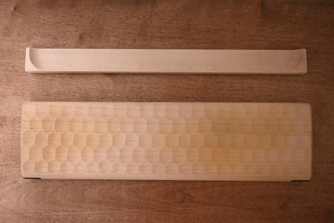松葉製作所 木製パームレスト&ガイドセット HKKB Studio専用 メープル HHKB Studio専用 亀甲名栗木製パームレスト | 松葉製作所
