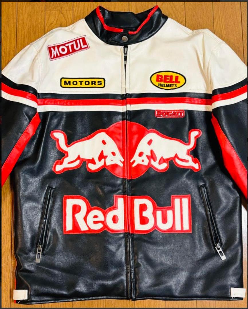 RedBull レーシング レザージャケット ☘️ライダース - メルカリ