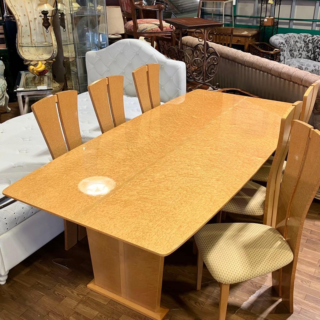 府中家具 松創 ダイニング7点SET バーズアイメープル - メルカリ