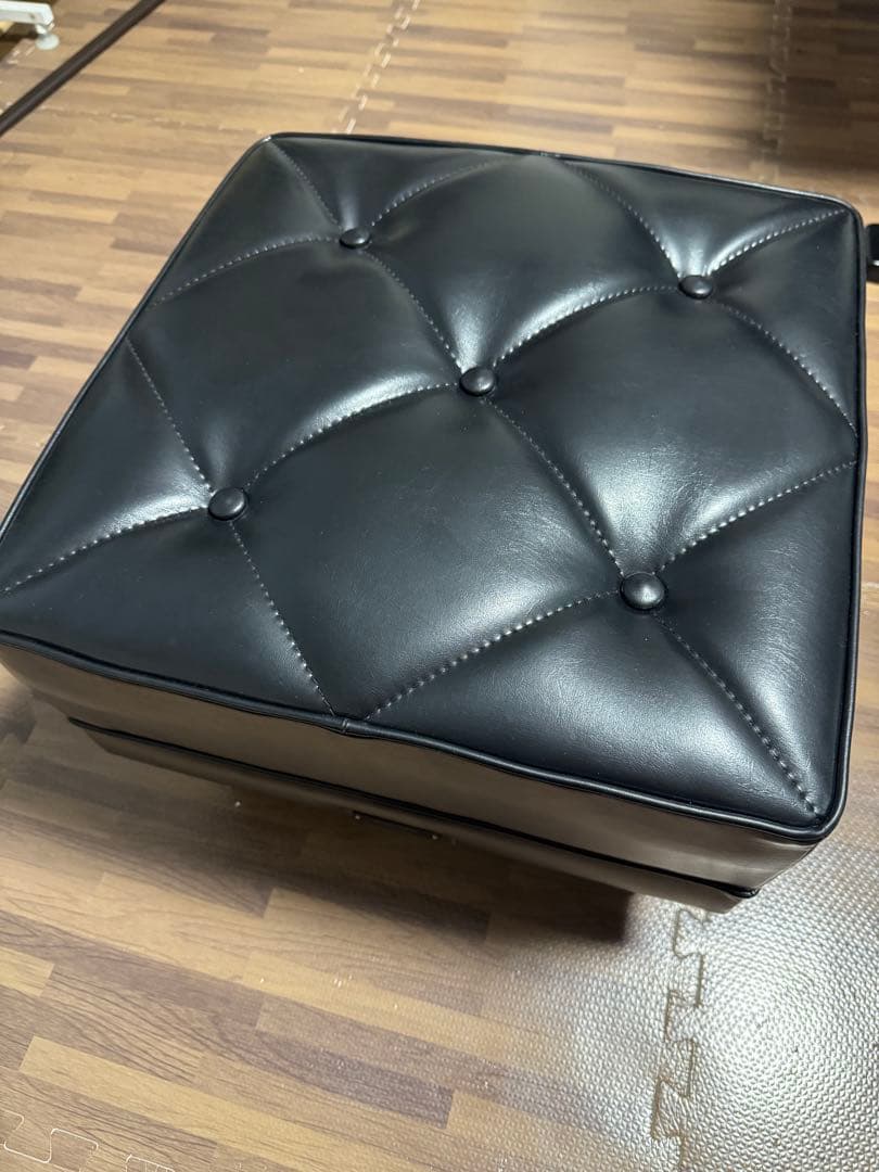 karimoku 合成皮革 オットマン 黒 カリモク オットマン RU01model ファースト Mサイズ ピュアオーク 本革