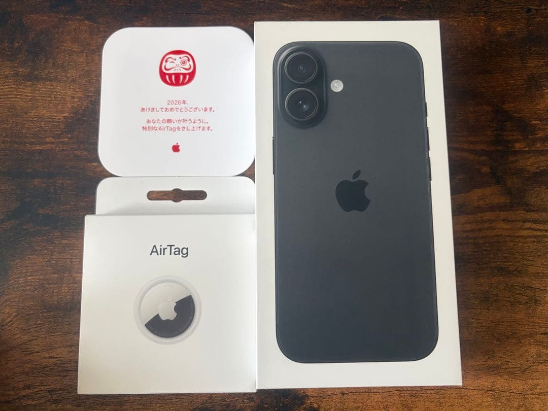iPhone16 128GB ブラック SIMフリー　限定AirTag iPhone ☆Apple国内正規SIMフリー iPhone16 128GB ホワイト MYDR3J/A