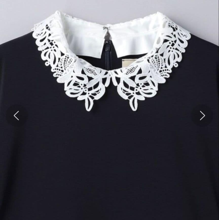 ユナイテッドアローズ FEEL CLEAN 2wayブラウス ペプラム ネイビー