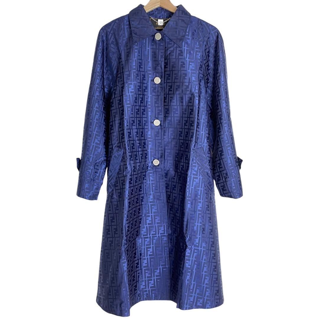 【美品】FENDI フェンディ ロングレインコート ズッカ柄 FENDI（フェンディ） 美品 ズッカ柄 リバーシブル フーデッドコート