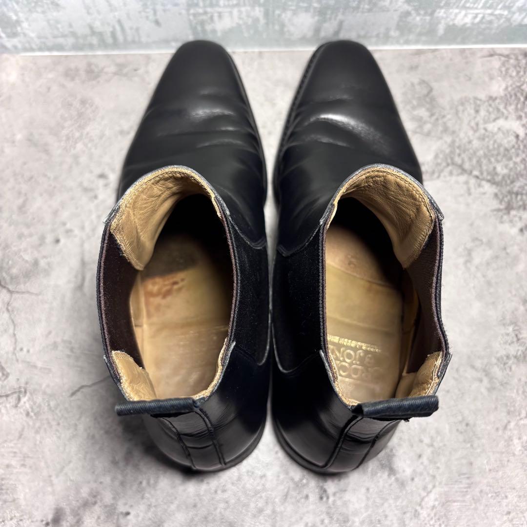 【ラフ！】クロケット&ジョーンズ サイドゴアブーツ 黒 6.5E レザー