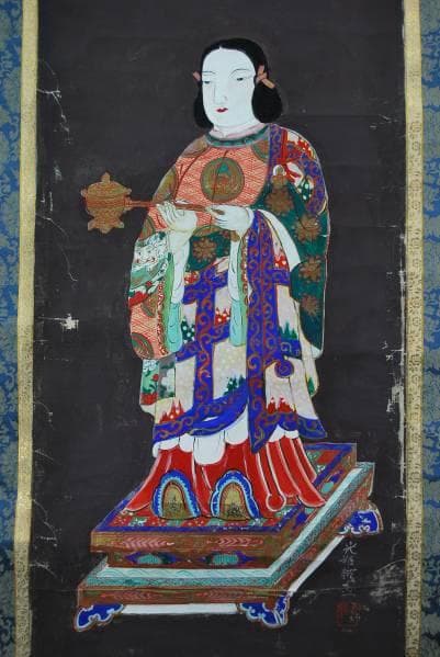 真作】篁岳/江山竹林幽居図/掛軸/名家伝来/AA-909