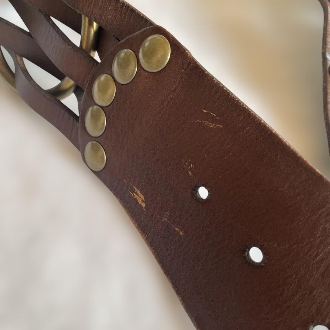 y2k archive スタッズ レザーベルト 00s 平成ギャル ビンテージ - メルカリ