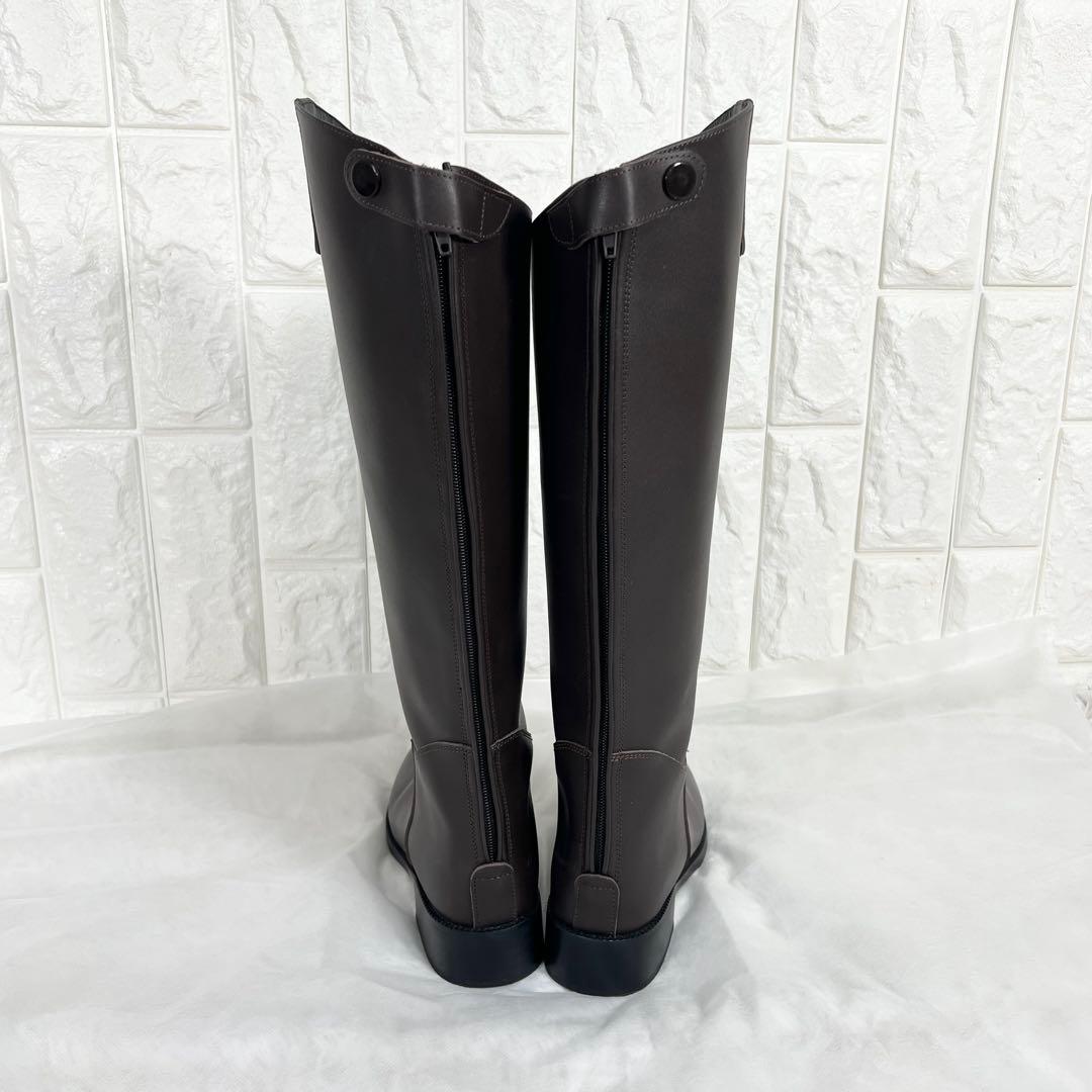 美品♡REMME レメ バックジップロングブーツ ブラウン レザー 本革 37