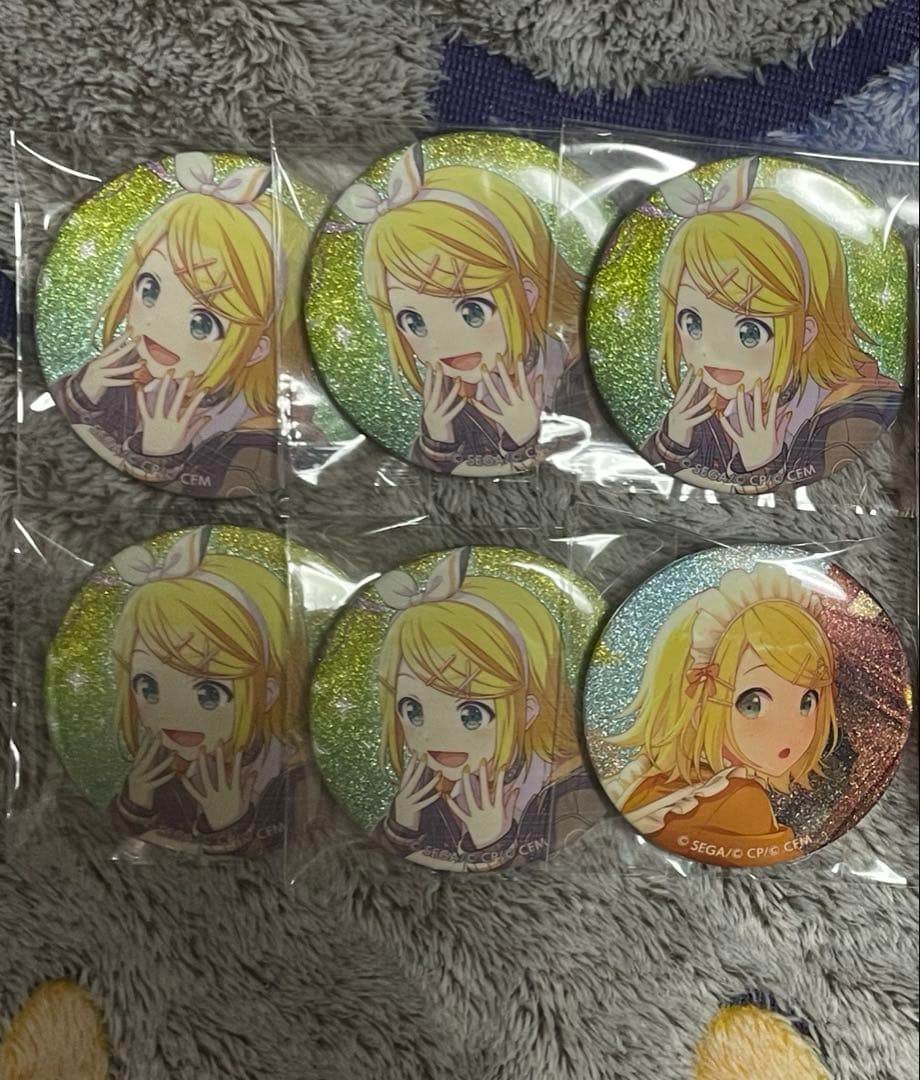 プロセカ グリッター缶バッジ グリ缶 47C 48C 鏡音リン - メルカリ