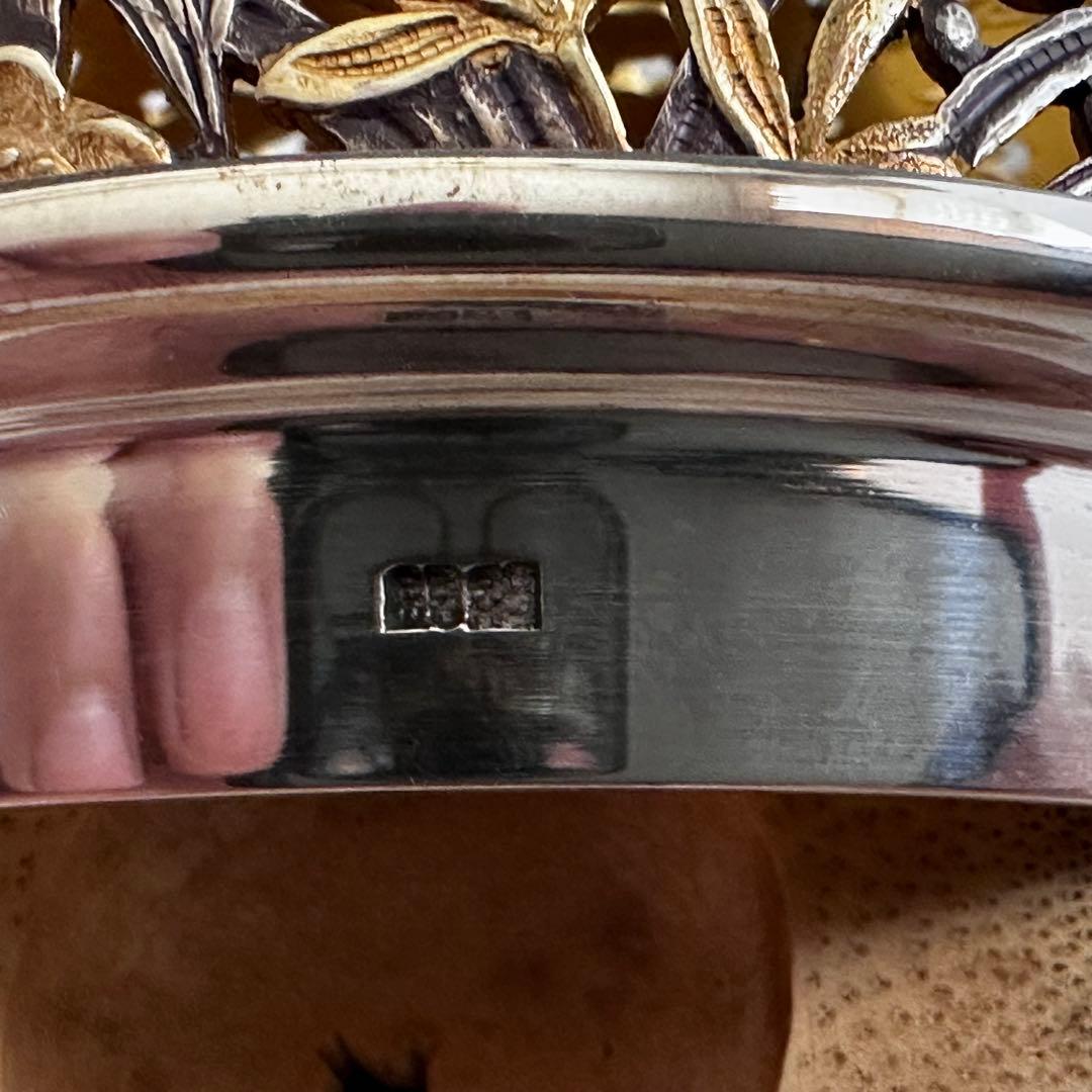 工芸品 赤絵 四君子図 香炉 五代 三浦竹泉 二重箱 信幸造純銀火舎 付