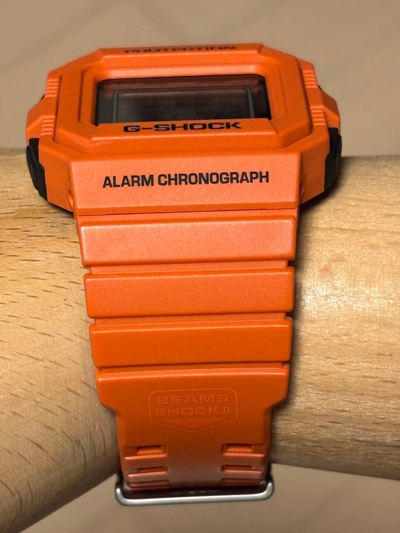 コラボ/G-SHOCK/時計/BEAMS/別注/オレンジ/限定/ソーラー/美品 - メルカリ