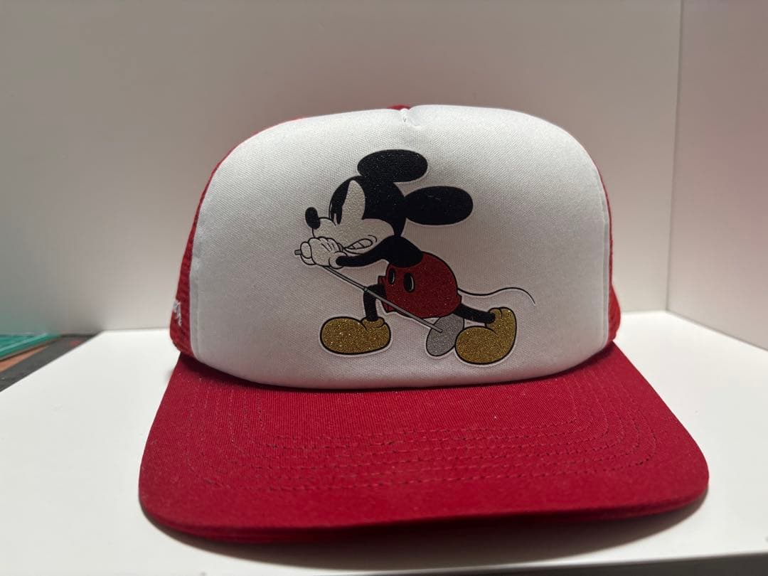 Supreme xナンバーナイン x ミッキー キャップ Red Supreme x Number (N)ine x Mickey Mouse】Mesh Cap - 25FW (Supreme