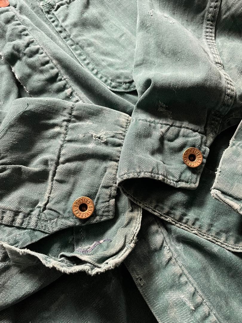 50s US製 HBT ワーク オールインワン つなぎ カバーオール 雰囲気系
