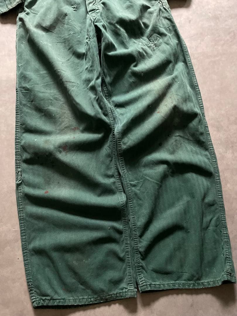 50s US製 HBT ワーク オールインワン つなぎ カバーオール 雰囲気系