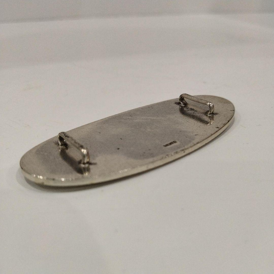 G123-2 和装小物 銀製 アンティーク 帯留 府川一信作 17.3g 共箱