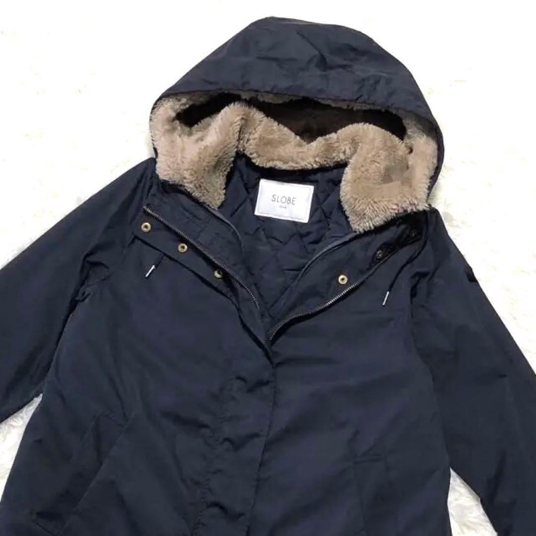 スローブイエナ】エコファー ライナー付き マウンテンパーカー 紺