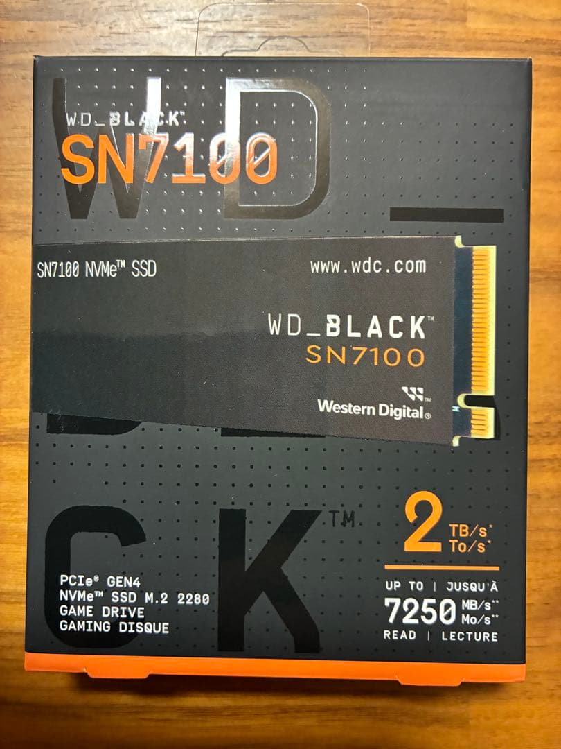 【未開封】WD_BLACK SN7100 2TB SSD M.2 2280 WD_BLACK 2TB SN7100 NVMe SSD, Internal Solid State Drive