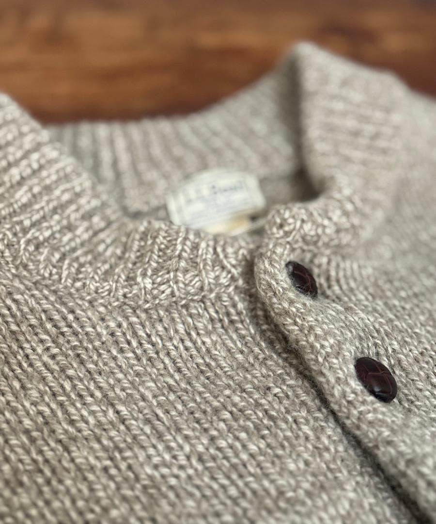 ［00s］L.L.Bean ヘンリーネック ニットセーター ラムウール100%