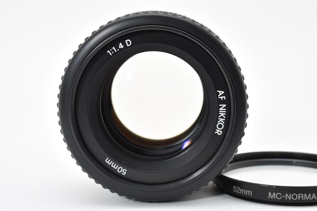 動確済 美品 ニコン AF NIKKOR 50 1.4D + HS-3 #690