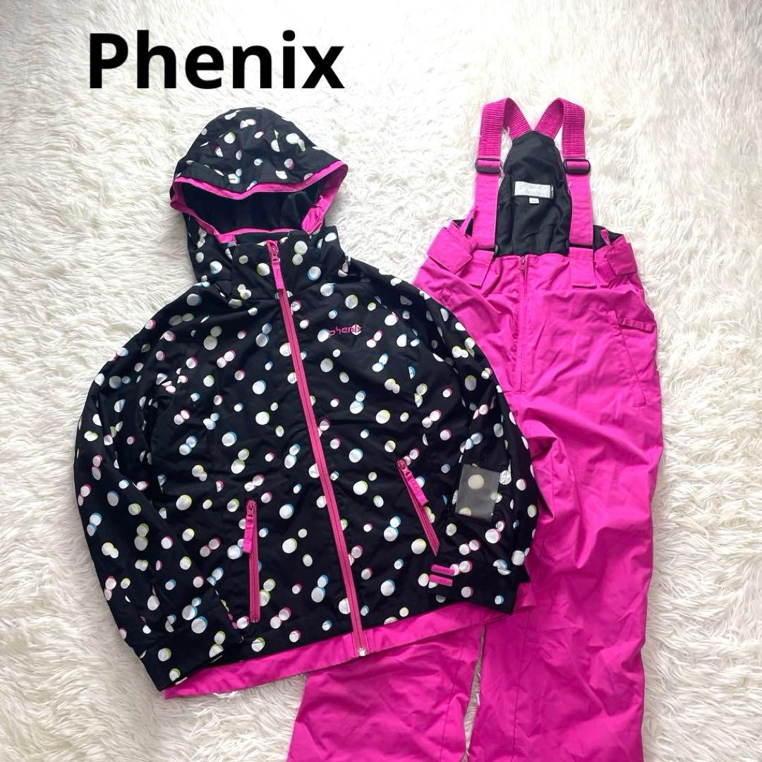 美品✨フェニックス スキーウェア 上下 セット M 160 レディース 黒 総柄 フェニックス（PHENIX） 【エントリーでP最大17倍！1日まで】スキー