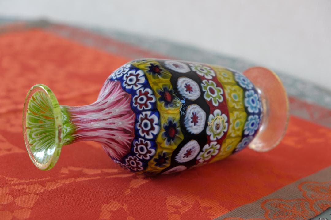 イタリア 民藝 ミルフィオリ 花瓶 検)ワイングラス プレート 皿 舩木倭