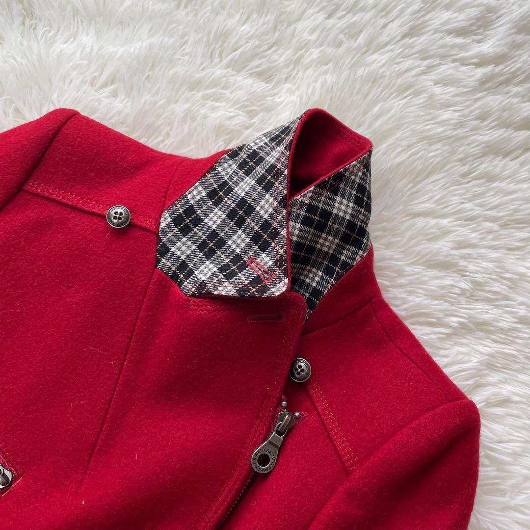 ✨️美品 バーバリーブルーレーベル ライダース ロングコート ノバ