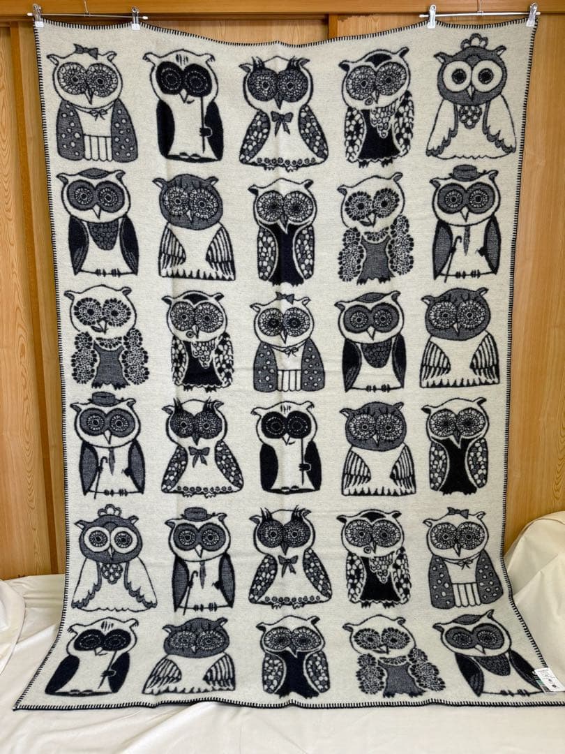 Klippan クリッパン　ブランケット　フクロウ柄　ミナペルホネン KLIPPAN（クリッパン） × mina perhonen（ミナ ペルホネン） アート