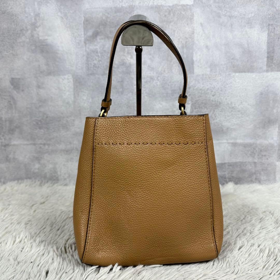 美品 TORY BURCH レザー マックグロー 2WAY ショルダーバッグ 茶