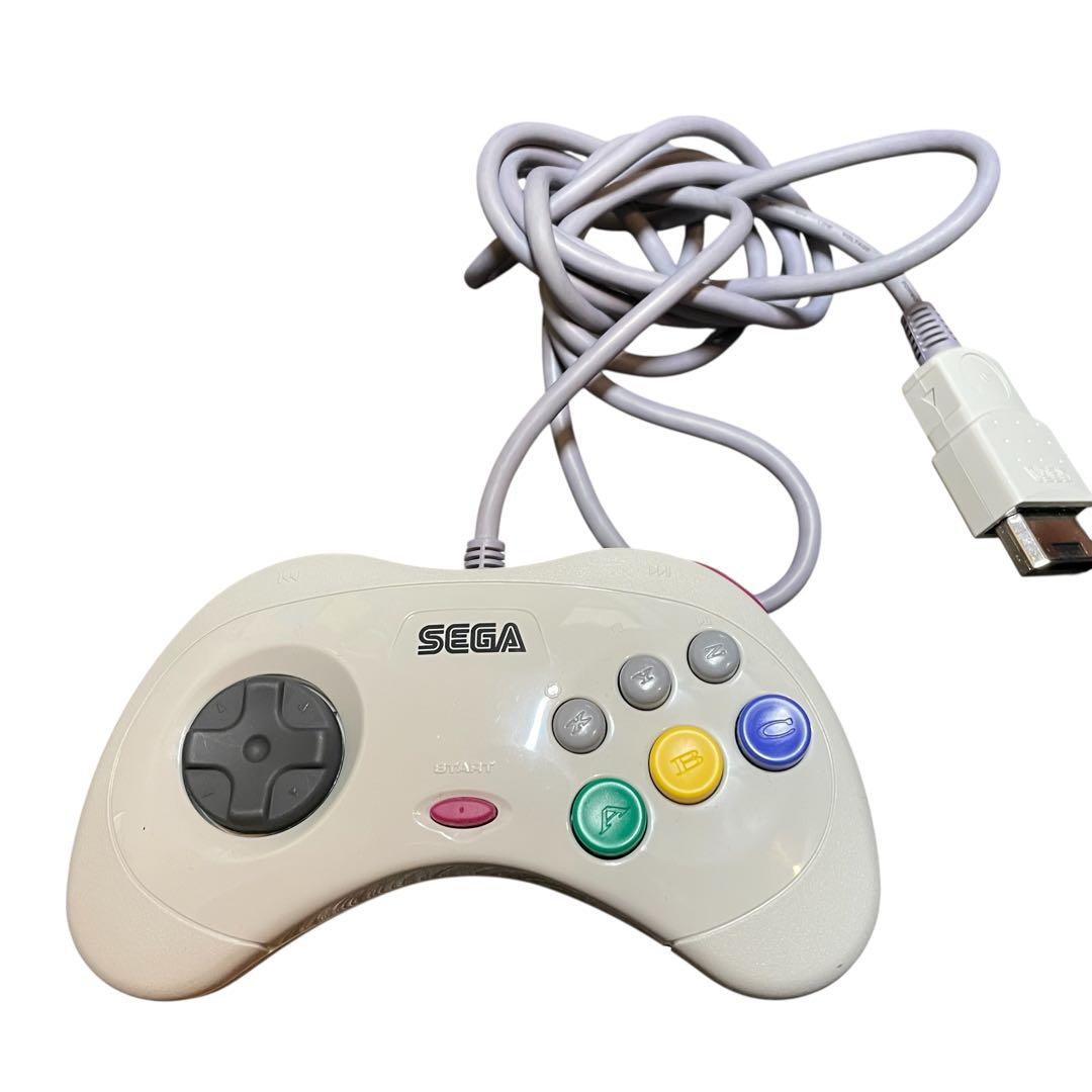 稼働品 箱付き セガサターン 本体 レーシングコントローラーセット