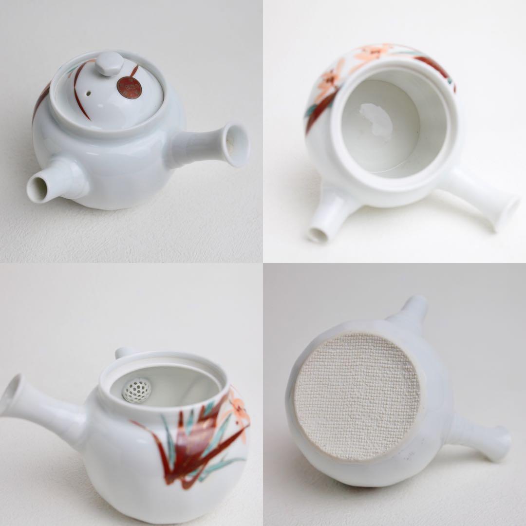 清水 六兵衛？ 面取 蘭絵 急須 煎茶道具 - メルカリ