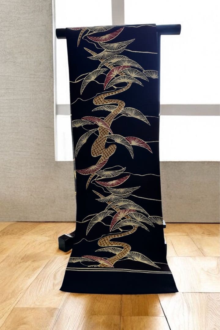 年末目玉 逸品 ウール100％ 型染め名古屋帯