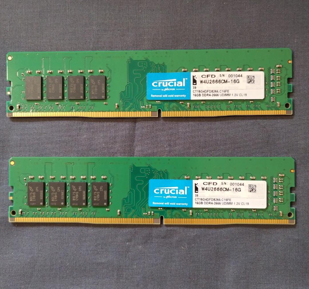 メモリ/DDR4-2666 16GB 2個セット 32GB [10] SANWA SUPPLY（サンワサプライ） Transcend トランセンド 増設メモリ