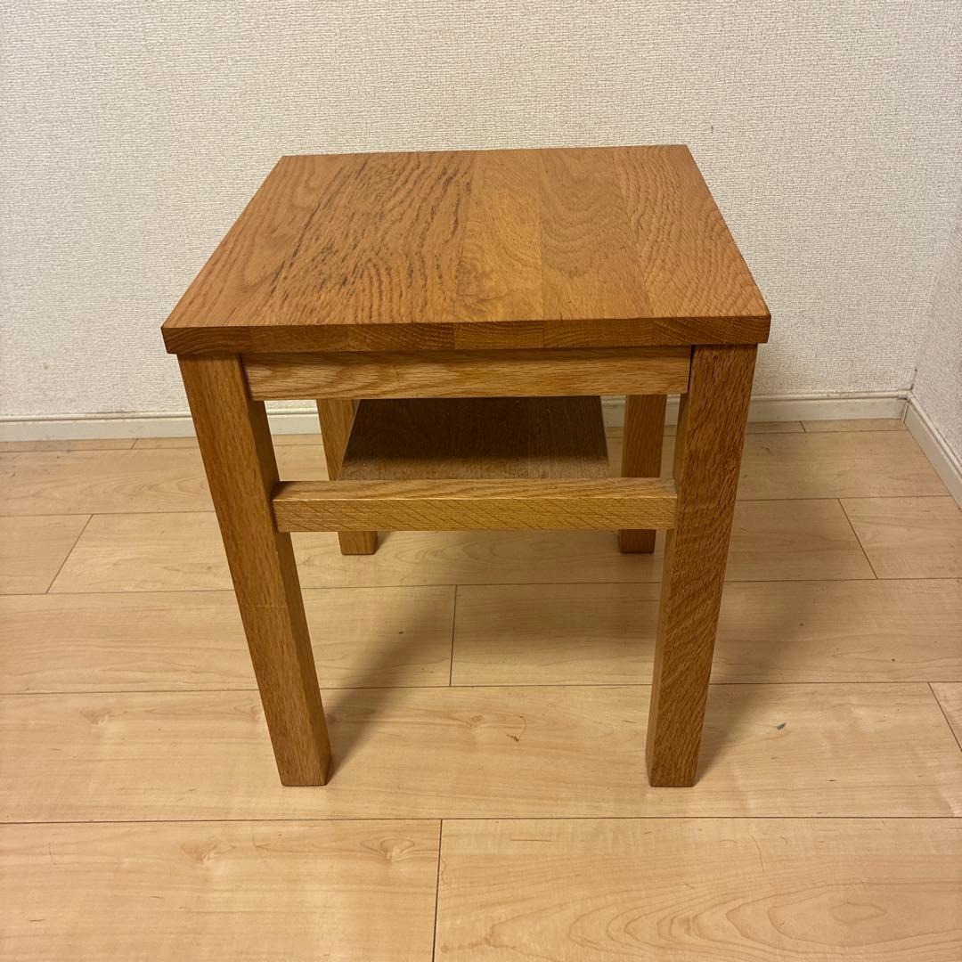 無印良品　木製サイドテーブル（棚付き） 木製サイドテーブルベンチ 板座 節あり | 無印良品