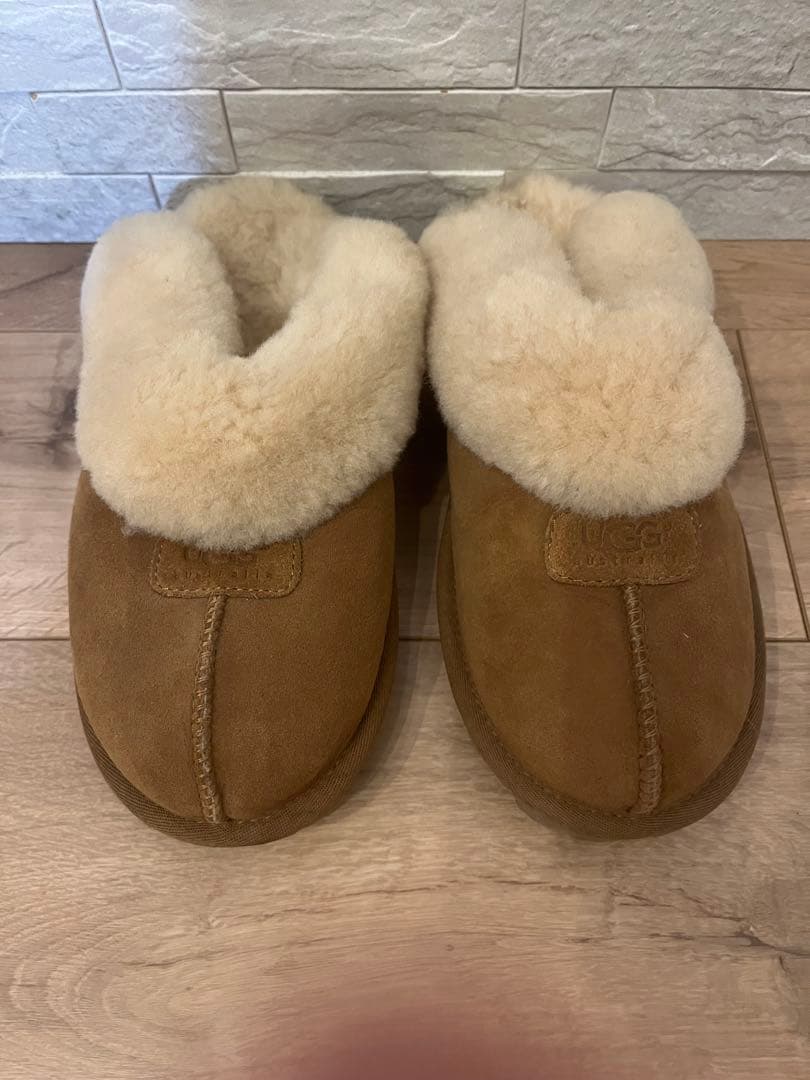 【限定値下げ】UGG ブラウン ムートンスリッポン 中古・古着通販】UGG (アグ) UGG ムートンスリッポン ブラウン サイズ