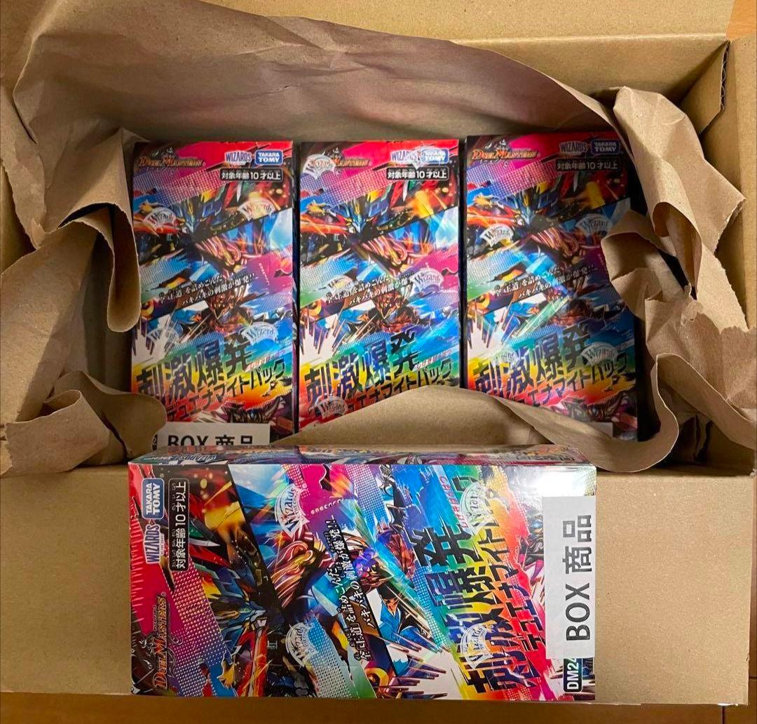 新品未開封 シュリンク付き 4BOX デュエマ 刺激爆発 デュエナマイトパック デュエルマスターズ DM24-EX3 刺激爆発デュエナマイトパック(1BOX・8