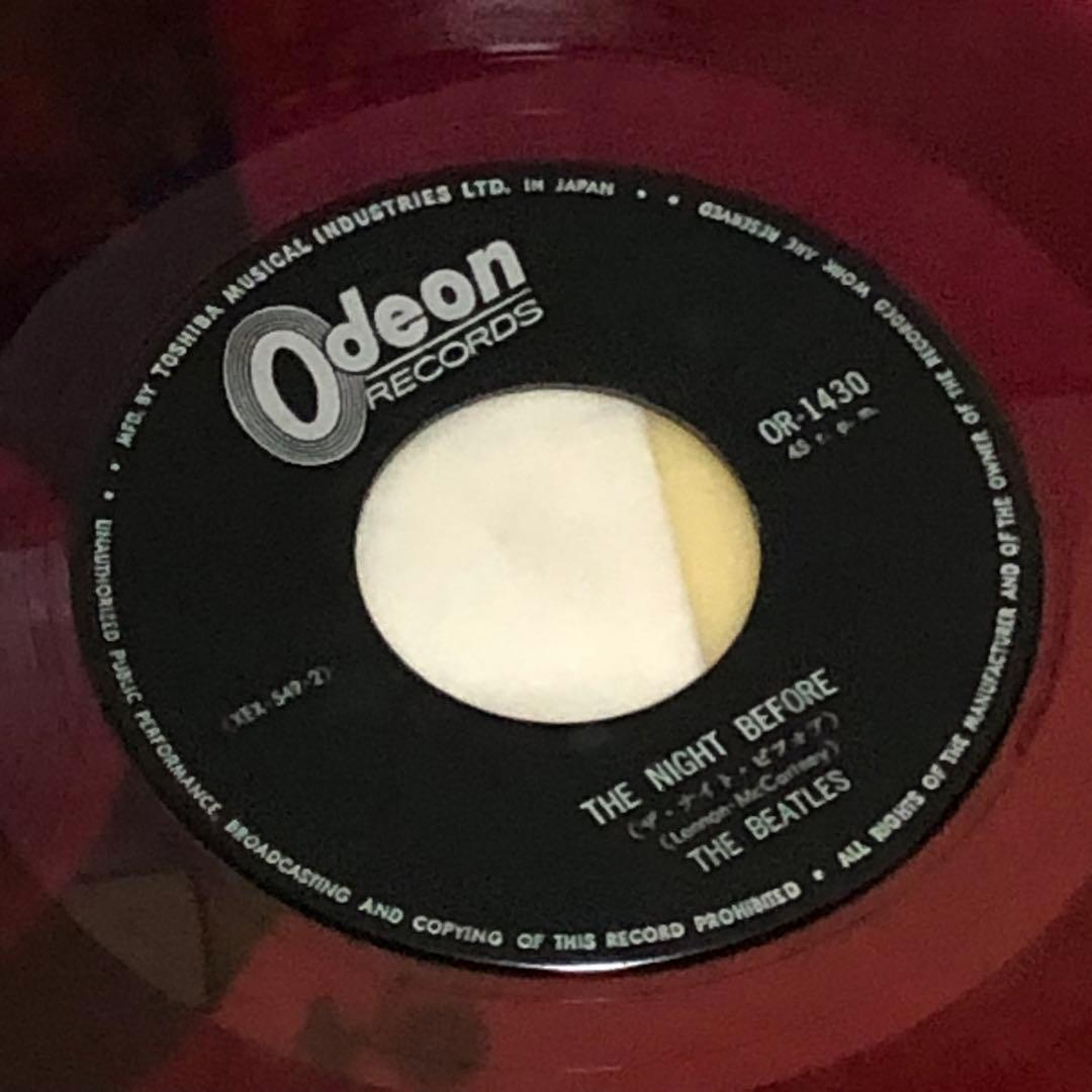 ビートルズ 美盤 ○ ザ ナイト ビフォア 赤盤 (OR-1430) - メルカリ