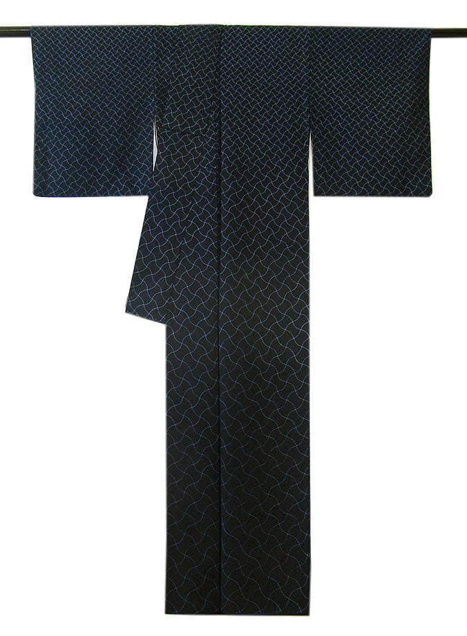 値下げ交渉OK！極上ちりめん地 黒地 訪問着 正絹 C693